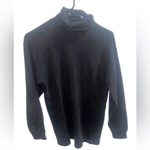Vintage Bloomingdale’s Peterborough Row Black Mock Neck Long Sleeve Tee